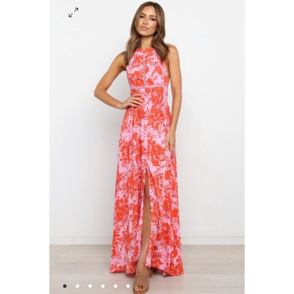 Abel The Label Dresses & Skirts - Elegant Pink and Orange Maxi Dress